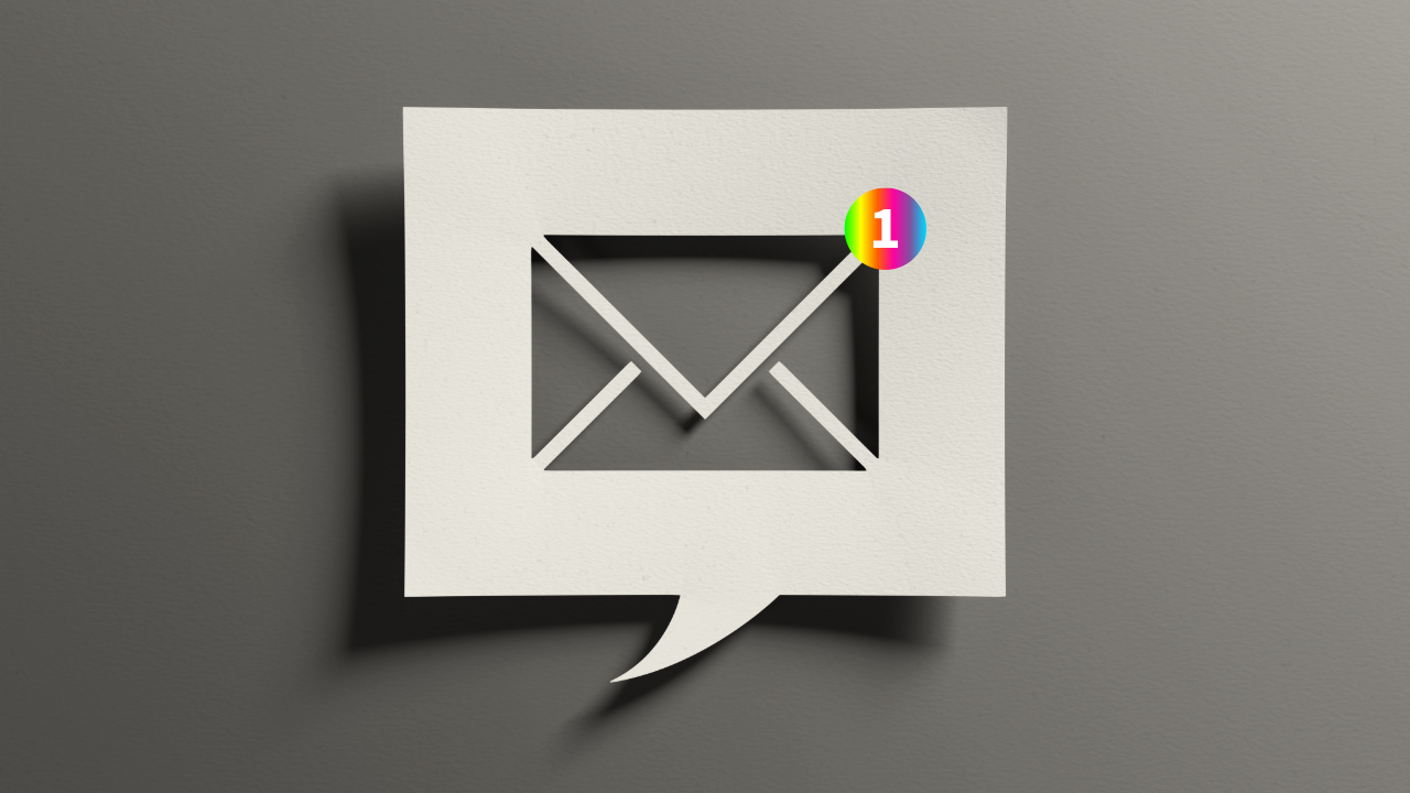 Email with notification graphic