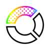 Circle chart with rainbow segment