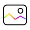 Simple mountain graphic with sun