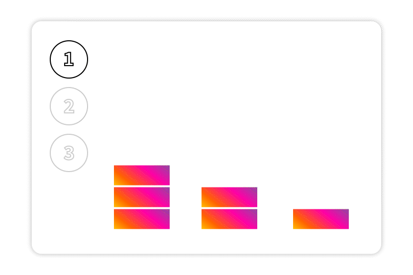 Animation showing rising bar charts, graphs and flows from one team of people to another