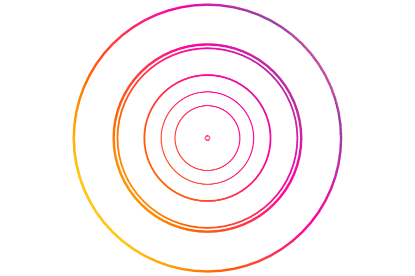 Animated pulsing concentric circles