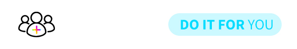 Simple graphic of three people beside header- do it for you